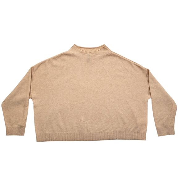 Pilcro by Anthropologie Alani Sweater Women's Large Cashmere Boxy Mock Neck - Picture 1 of 11